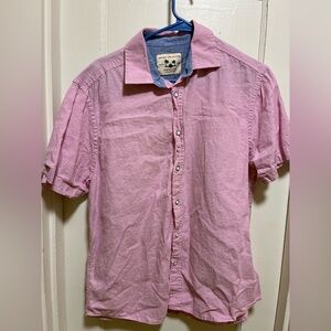 Men's Pink Short Sleeve Shirt - L